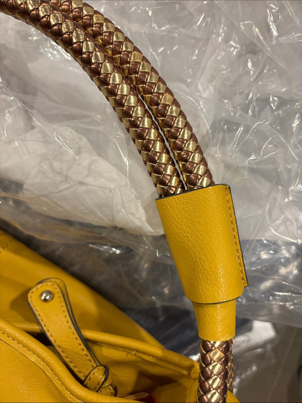 Gorgeous Sondra Robert Maize Woven Strap Bag,NWT - Picture 12 of 12
